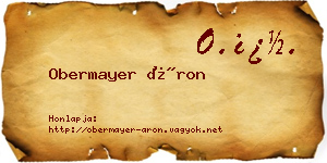 Obermayer Áron névjegykártya