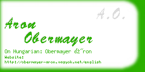 aron obermayer business card